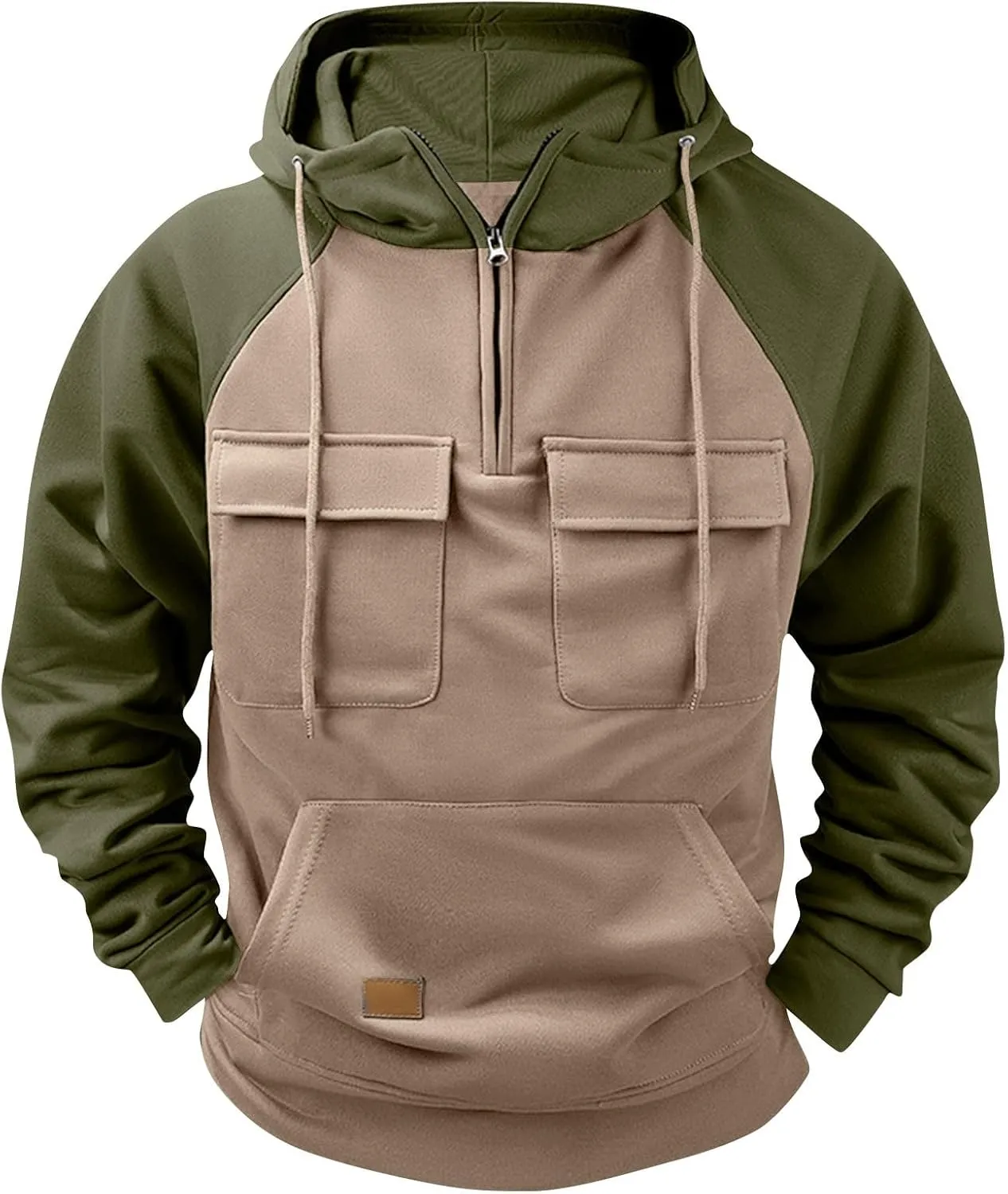 Tactical Hoodies for Men Zip Up Hooded Sweatshirts Rotro Long Sleeve Workout Shirt Outdoor Sports Pullover