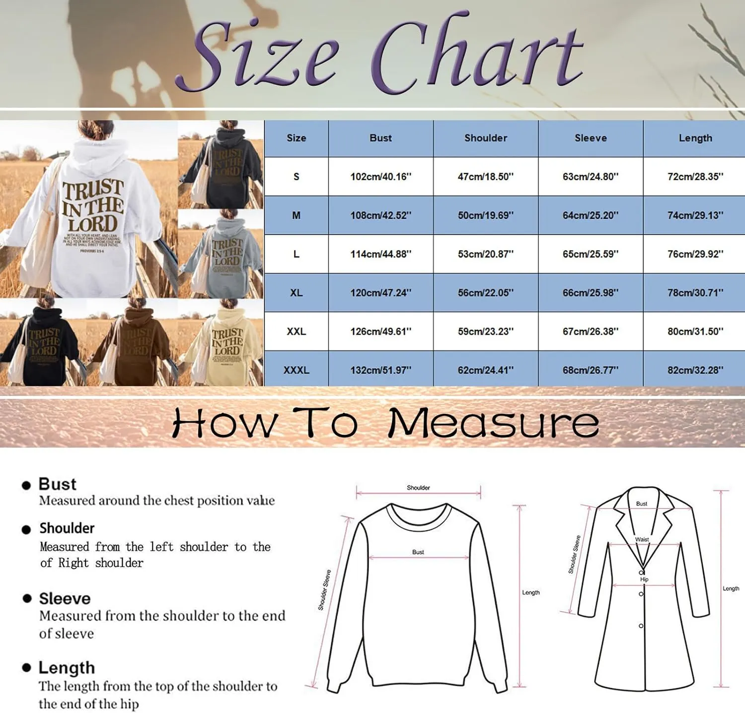 Trust In The Lord Christian Graphic Hoodies Trendy Shape Print Fall Outfit Oversize Fall Winter Preppy Fashion 2024