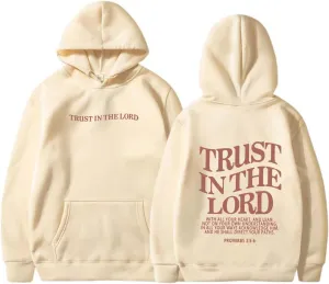 Trust In The Lord Christian Graphic Hoodies Trendy Shape Print Fall Outfit Oversize Fall Winter Preppy Fashion 2024