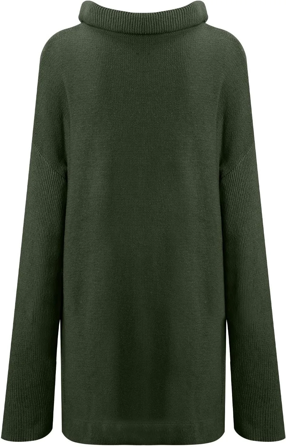 tuduoms Womens Oversized Sweaters Turtleneck Long Batwing Sleeve Asymmetric Hem Winter Pullover Sweater Knit Cardigan Tops