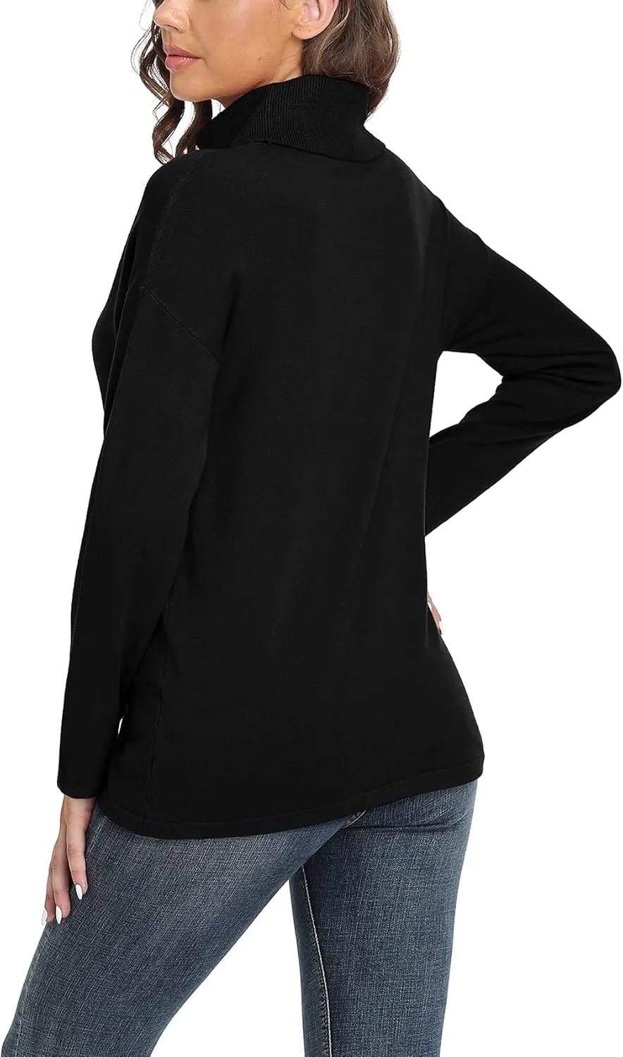 VIISHOW Women's Turtleneck Sweater Long Sleeve Cozy Warm Sweater Casual Lightweight Soft Pullover Jumper Tops
