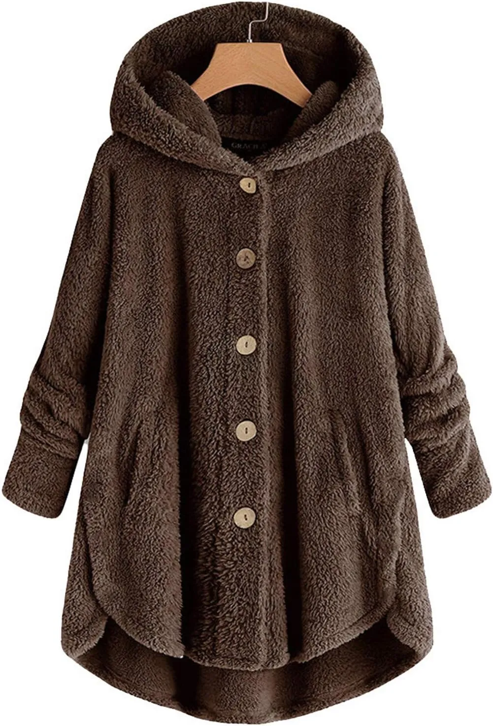 Winter Coats for Women 2024 Fashion Plus Size Sharpa Jackets Button Down Fleece Jackets Fuzzy Warm