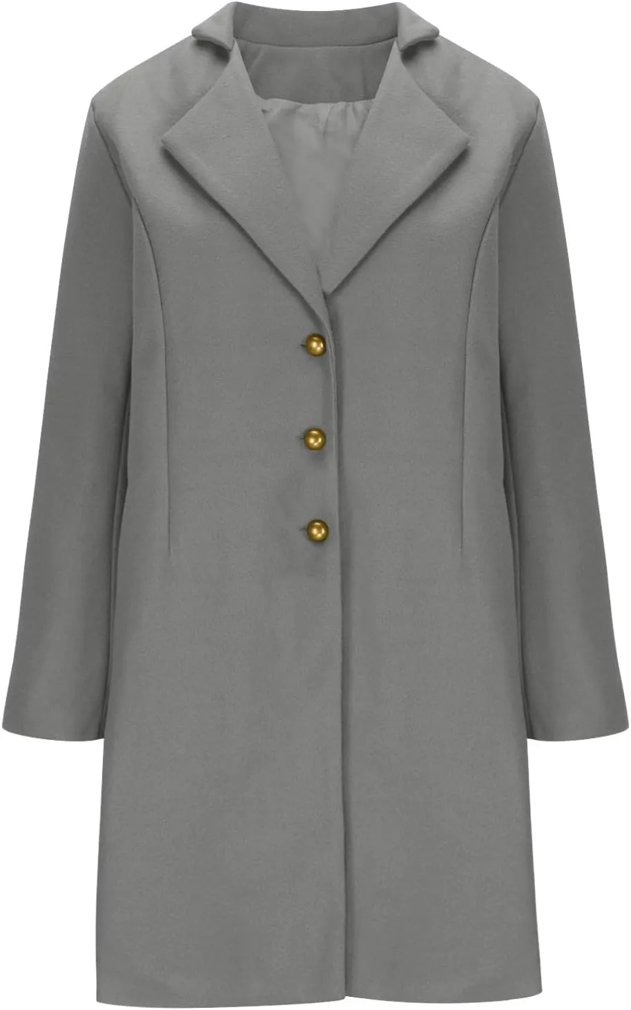 Winter Coats for Women Notched Lapel Double Breasted Pea Coat Thicken Warm Wool Blend Long Jackets Overcoats