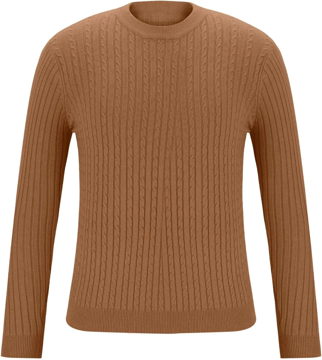 Winter Pullover Sweaters for Men Business Casual Crewneck Sweater Cable Knit Sweater Warm Long Sleeve Sweater