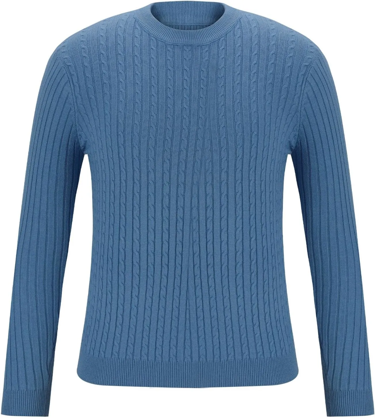 Winter Pullover Sweaters for Men Business Casual Crewneck Sweater Cable Knit Sweater Warm Long Sleeve Sweater