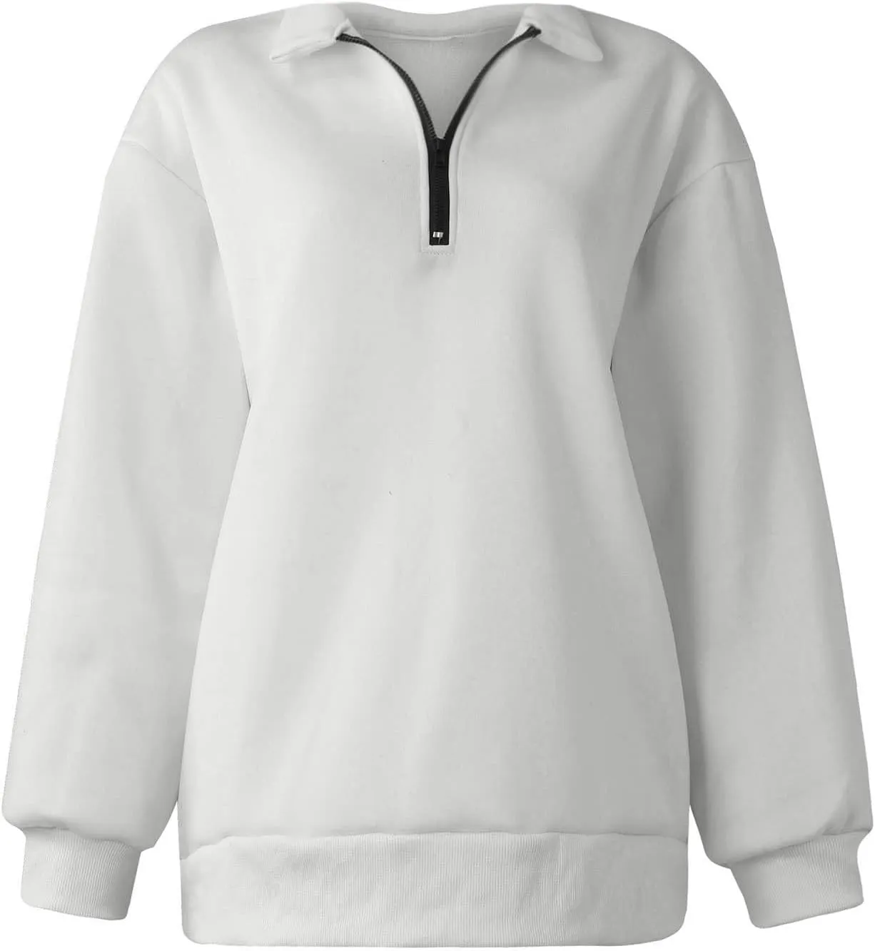 Women Half Zip Oversized Sweatshirt Quater Lapel Pullover Shirts Long Sleeve Fashion Tops Teen Girls Outfits Clothes 2023