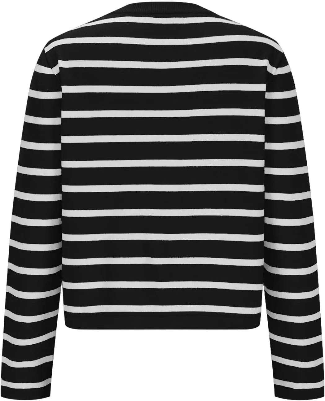 Women Striped Cardigan Sweaters Button Down Open Front Cropped Cardigan Knit Lady Jackets Coat 2024 Fall Outfits