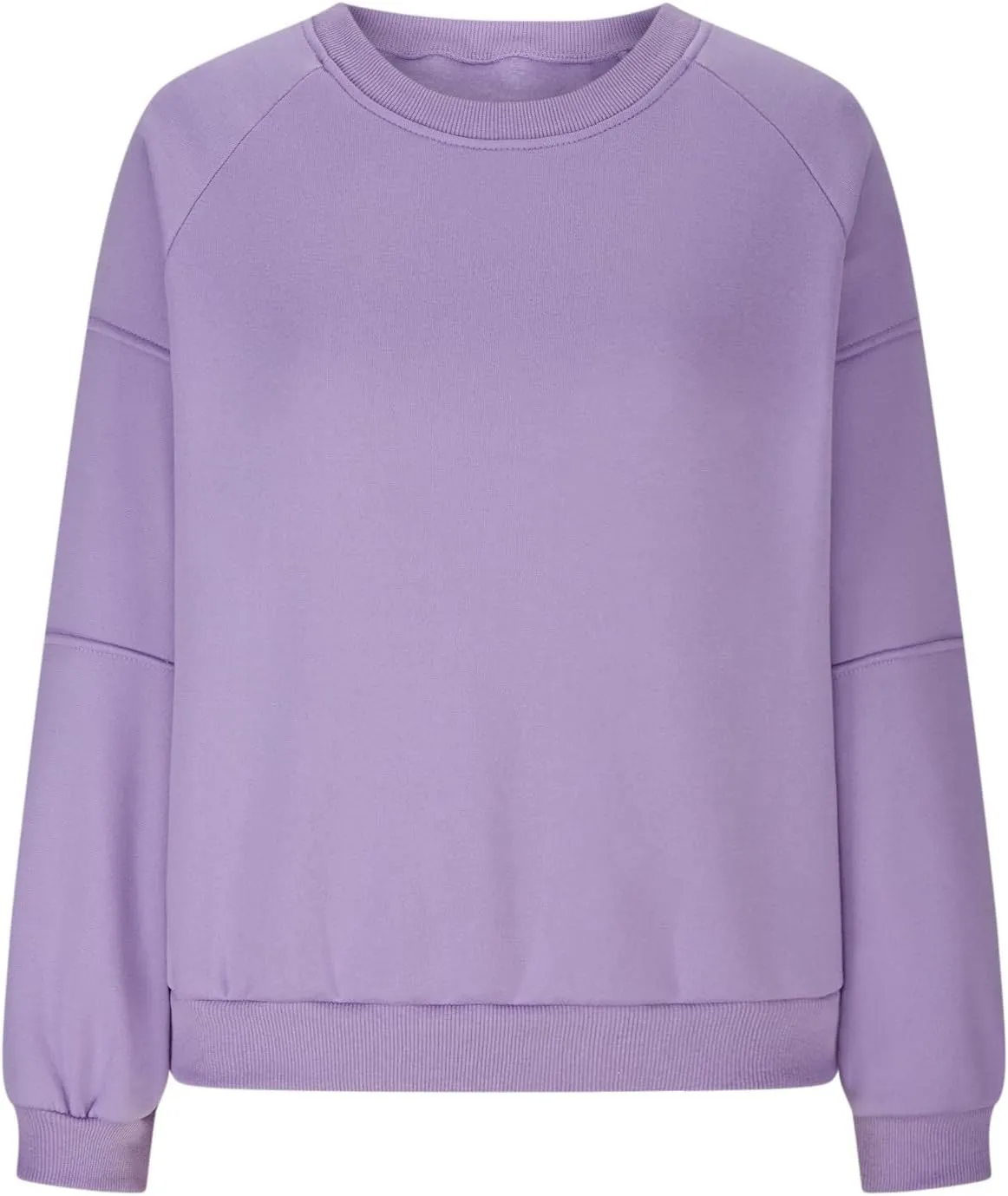 Women Y2k Pullover Teen Girls Oversized Crewneck Sweatshirt Casual Cropped Fleece Long Sleeve Lightweight Loose Tops