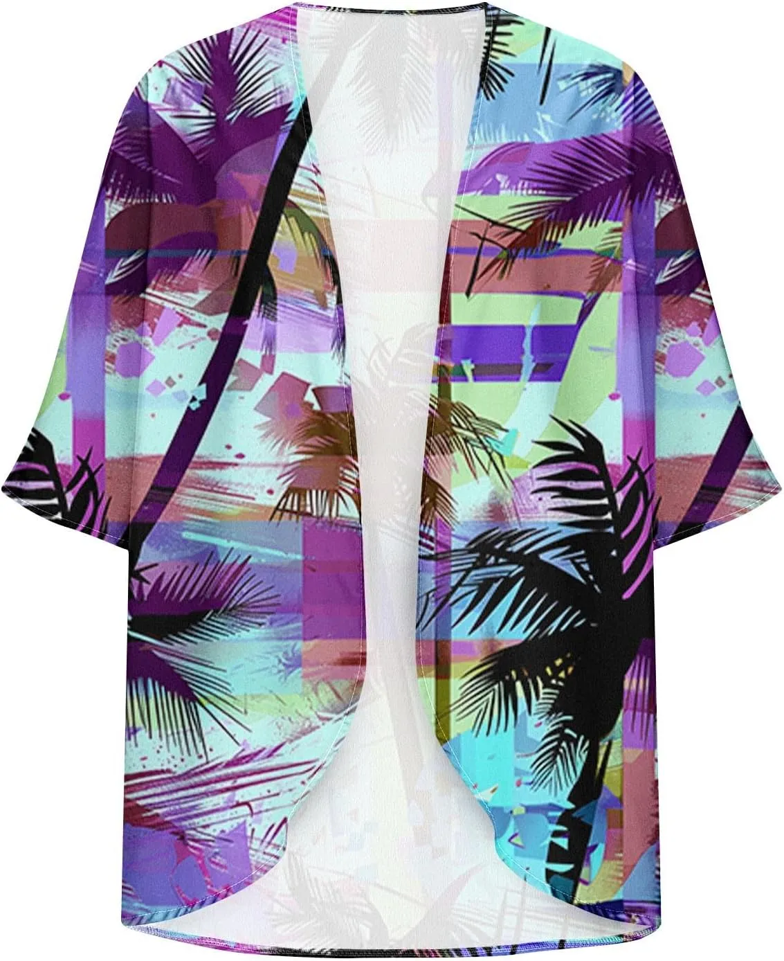 Women's Beach Bathing Suit Cover Up Floral Print Kimono Cardigan Summer Casual Loose Tops 2025 Comfy Vacation Clothes