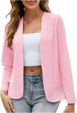 Women's Blazers Business Casual Suit Jackets Fashion Work Office Blazer Coats Open Front Long Sleeve Cardigans
