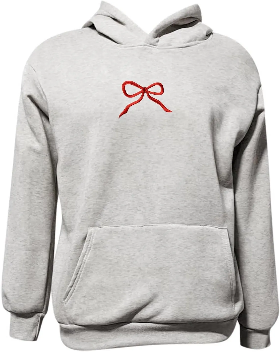 Womens Bow Hoodies Oversized Sweatshirts Fleece Long Sleeve Comfy Casual Lightweight Tunic Basic Pullover Tops with Pockets