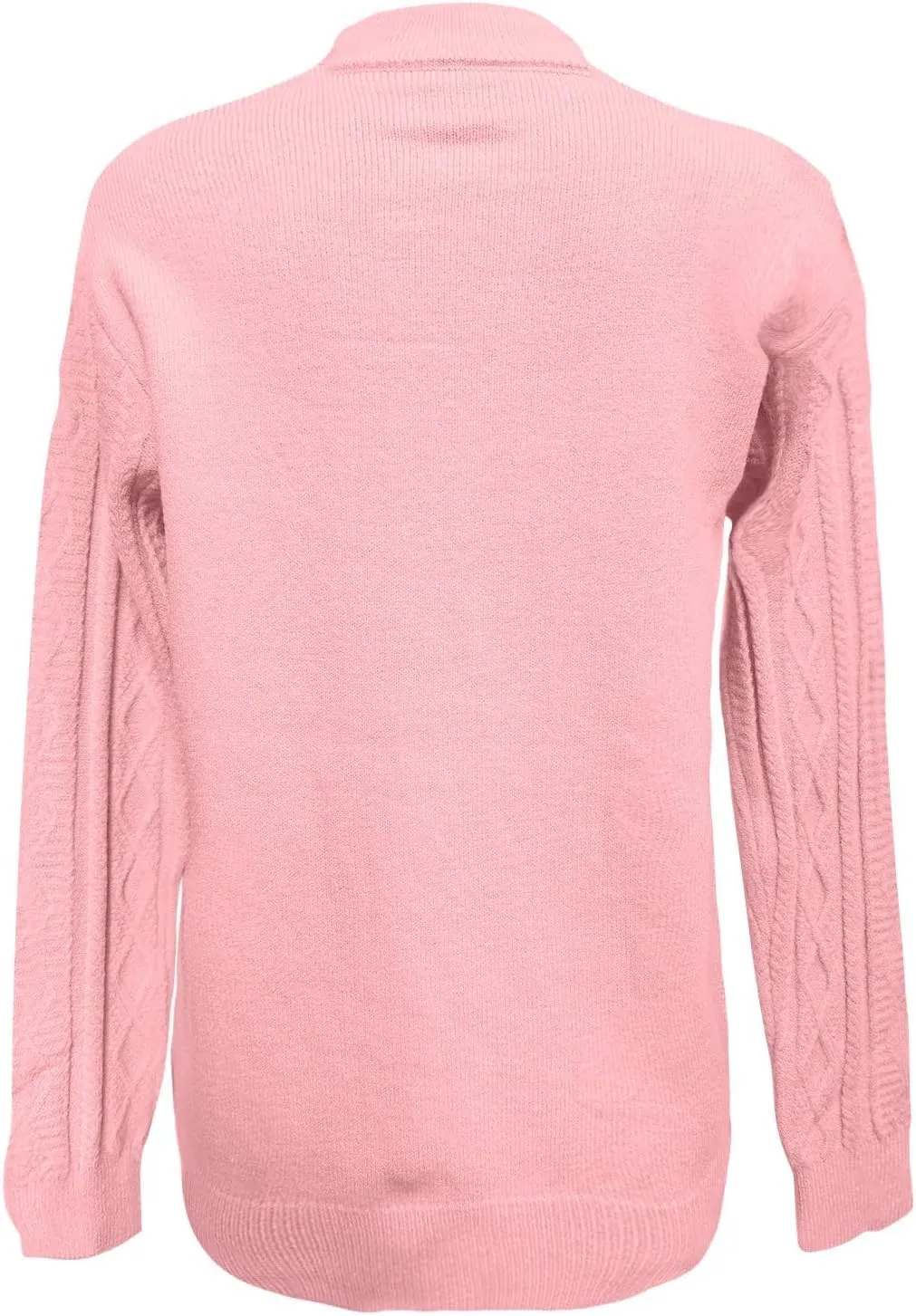 Women's Cable Knit Long Sleeve V Neck Turtleneck Sweaters Vintage Chunky Argyle Sweater Pullover Top for Fall Winter