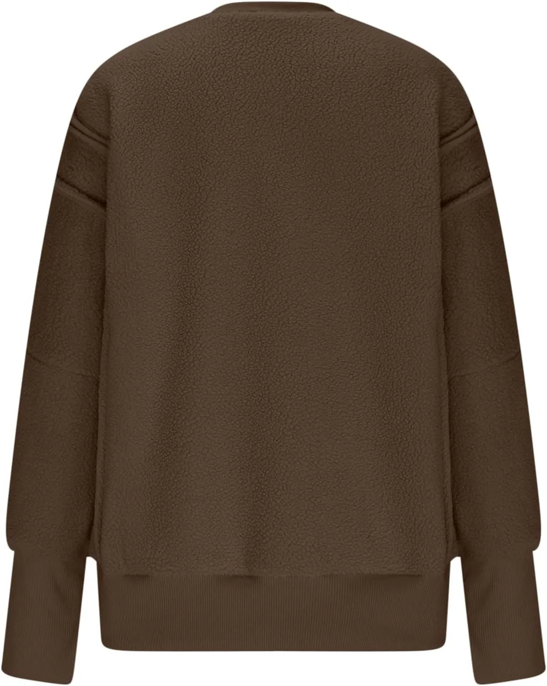 Womens Casual Crewneck Sweatshirt Fleece Long Sleeve Tops Oversized Pullover Winter Fashion Outfits Clothes 2024