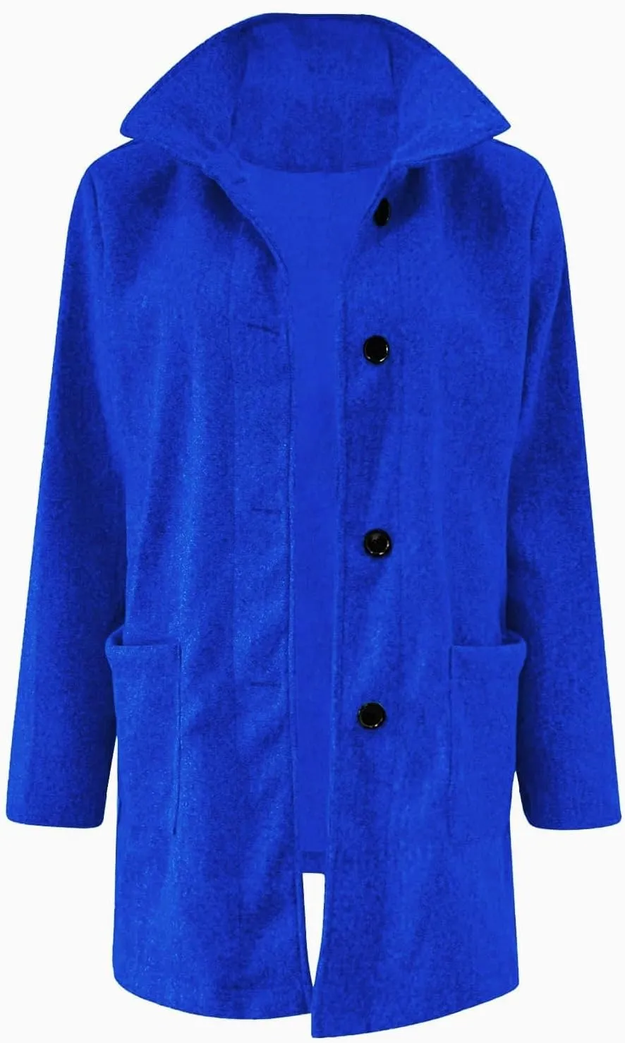 Women's Casual Thicken Wool Blend Stand Collar Single Breasted Pea Coat Women's Fashion Wool & Pea Coats 2024