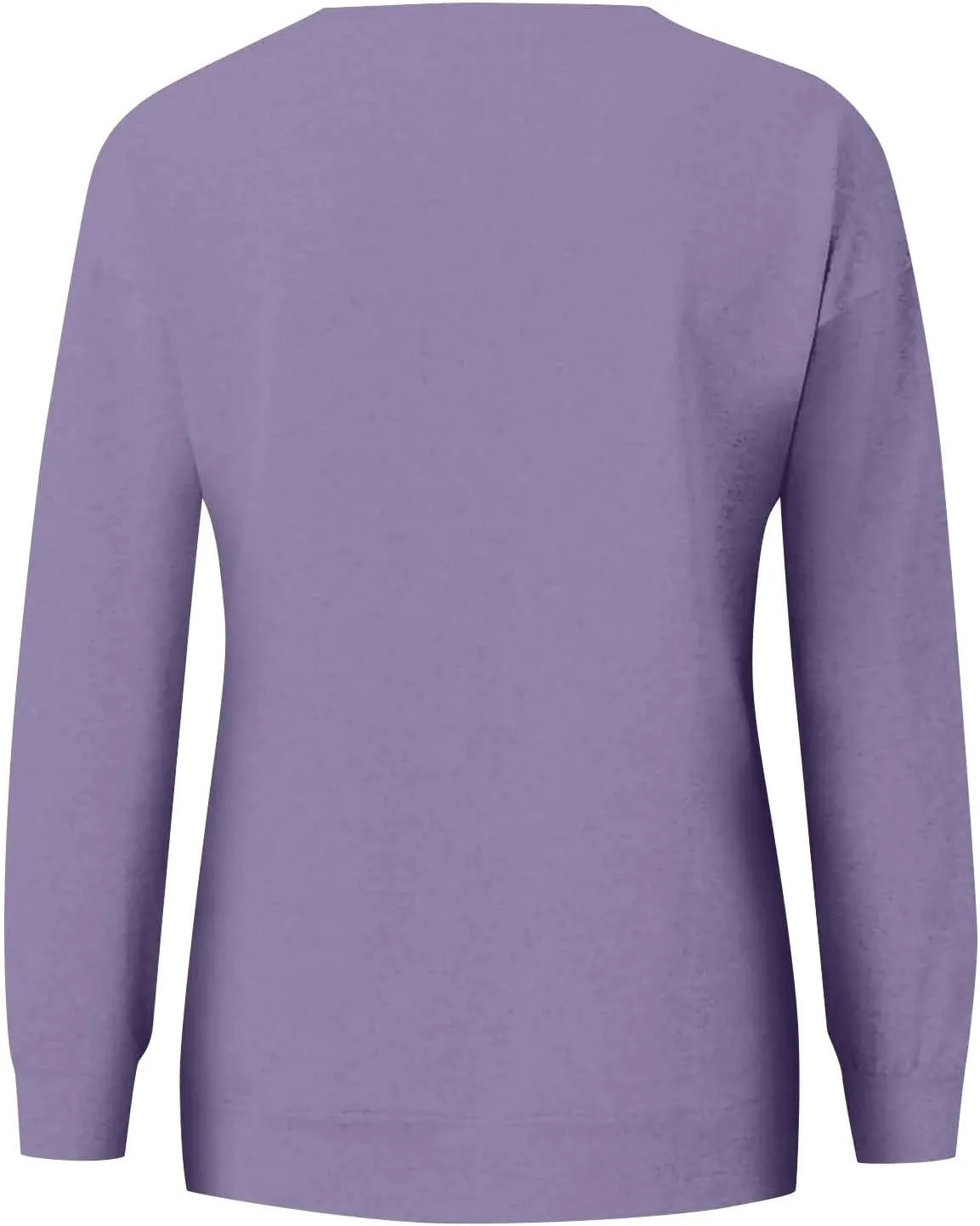 Womens Crewneck Sweatshirt Fleece Long Sleeve Cute Sweatshirts No Hooded Y2k Plain Trendy Hoodies with Pockets