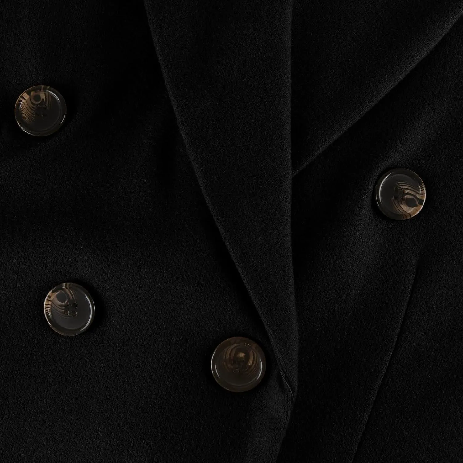 Womens Double Breasted Long Wool Coats Casual Notch Lapel Pea Coat Winter Wool Blend Peacoat Blazer Jackets Outwear