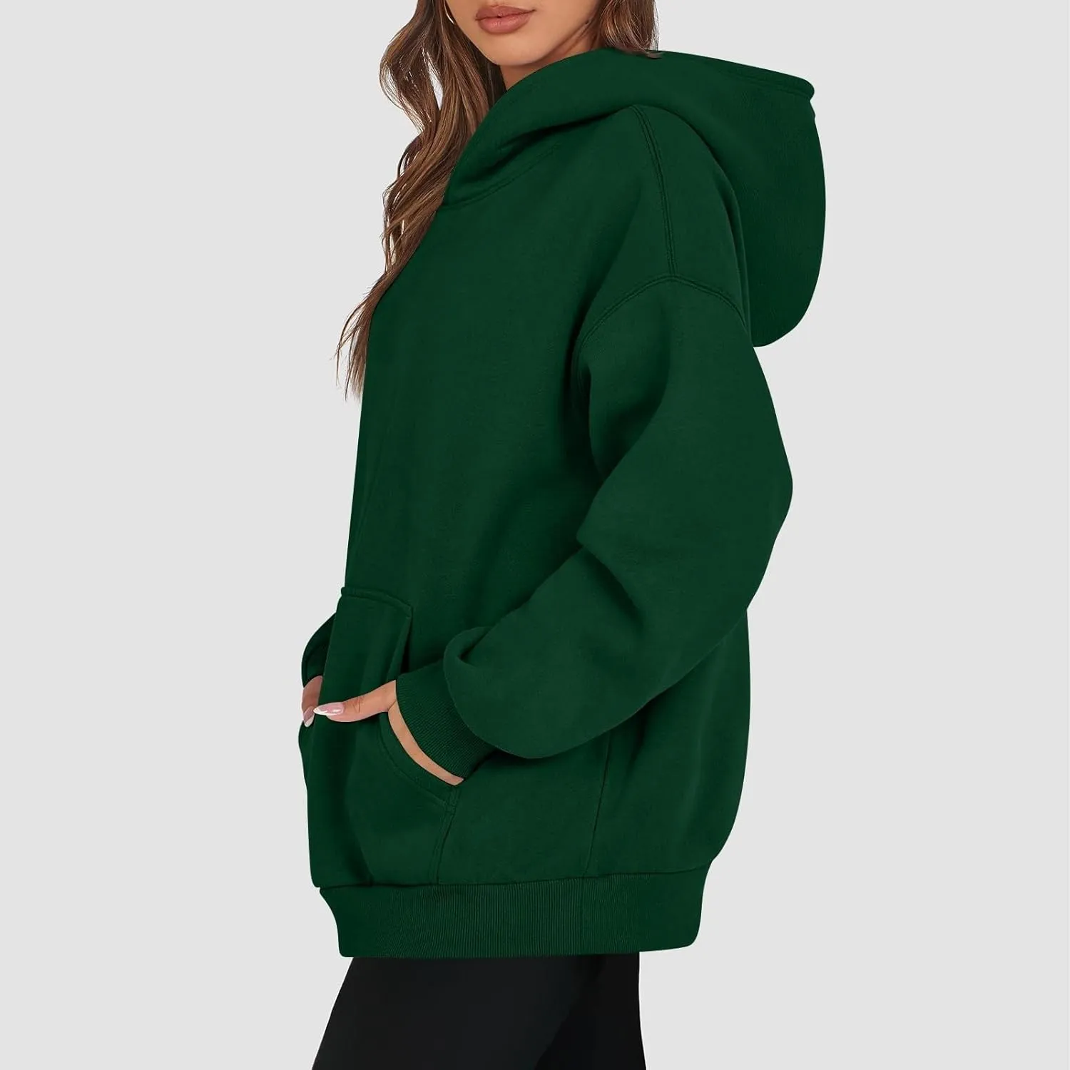 Womens Fleece Oversized Hoodies Sweatshirts Pullover Long Sleeve, Y2K Fall Winter Outfits with Pockets for Comfort and Style