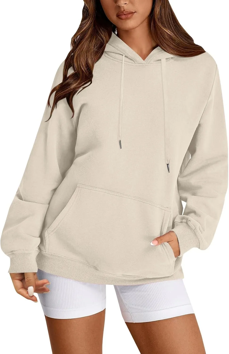 Womens Hoodie Pullover Trendy Oversized Hooded Seweatshirts with Pockets Comfy Soft Hoodies Y2k Clothes Outfits