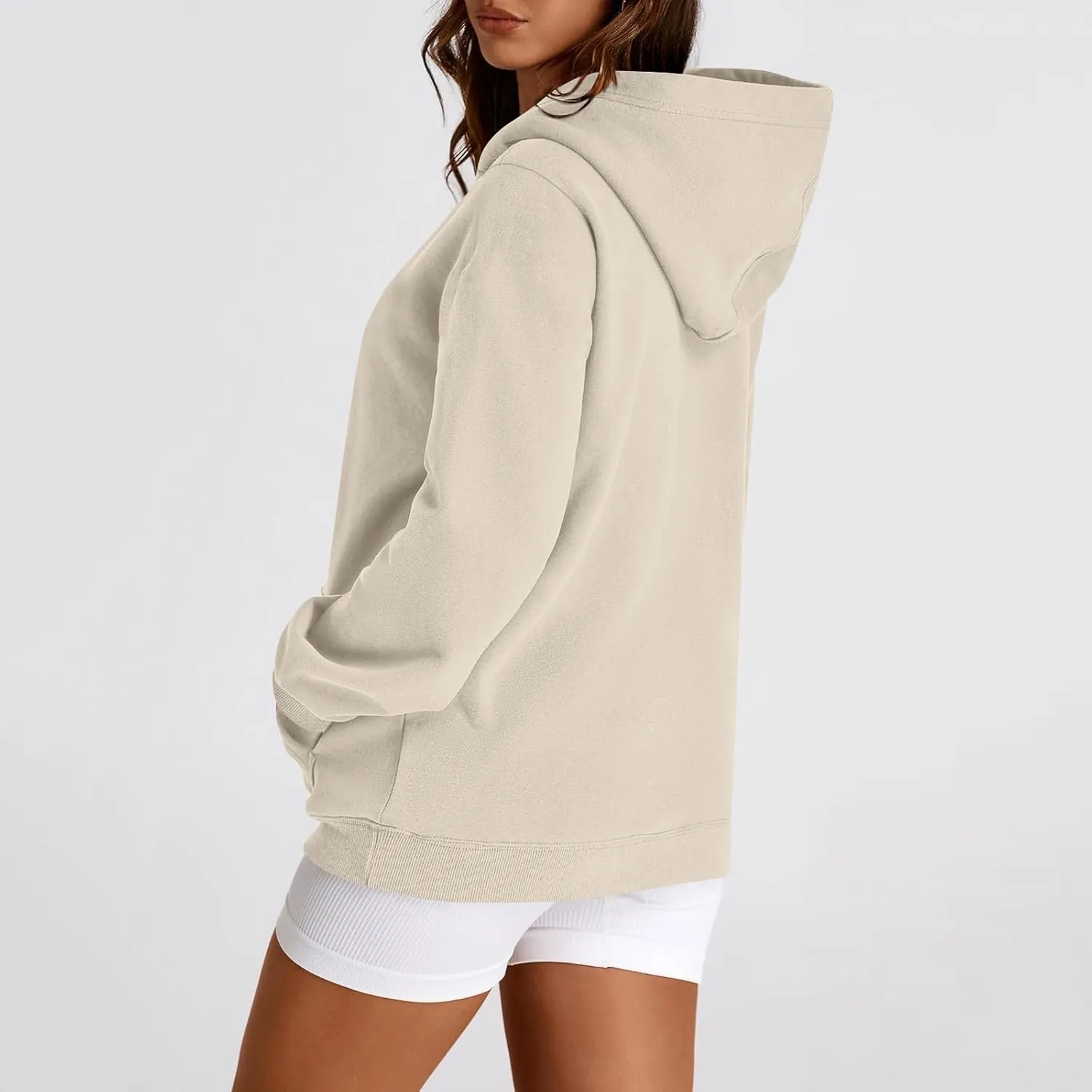 Womens Hoodie Pullover Trendy Oversized Hooded Seweatshirts with Pockets Comfy Soft Hoodies Y2k Clothes Outfits
