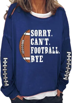 Womens Letter Graphic Crewneck Football Sweatshirt Long Sleeve Pullover Tops Relaxed Fit Sweatshirts Fall Cute Clothes