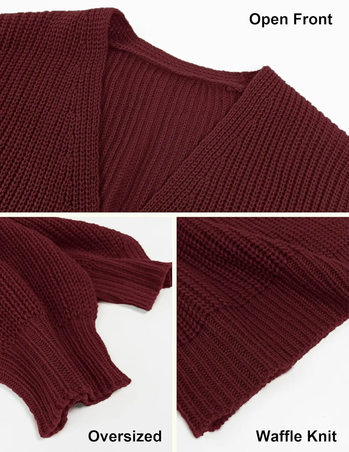 Women's Lightweight Oversized Long Cardigans Spring 2025 Cute Waffle Knit V Neck Open Front Thin Sweater Cardigan