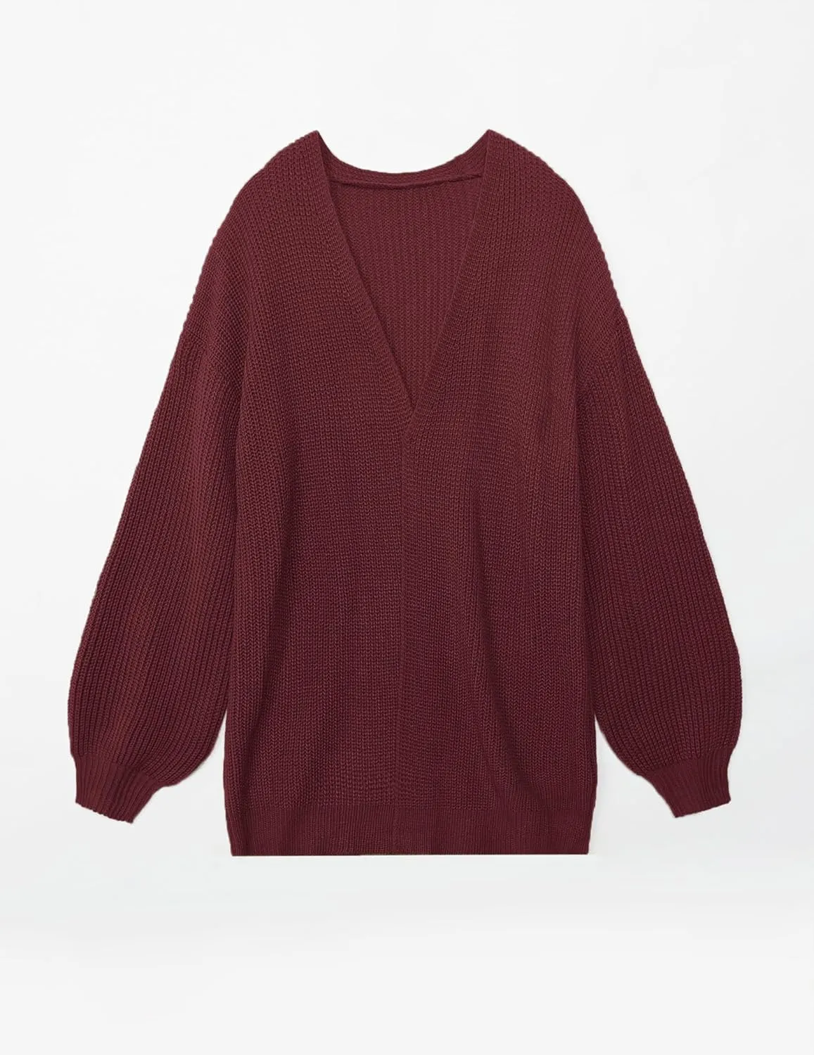 Women's Lightweight Oversized Long Cardigans Spring 2025 Cute Waffle Knit V Neck Open Front Thin Sweater Cardigan