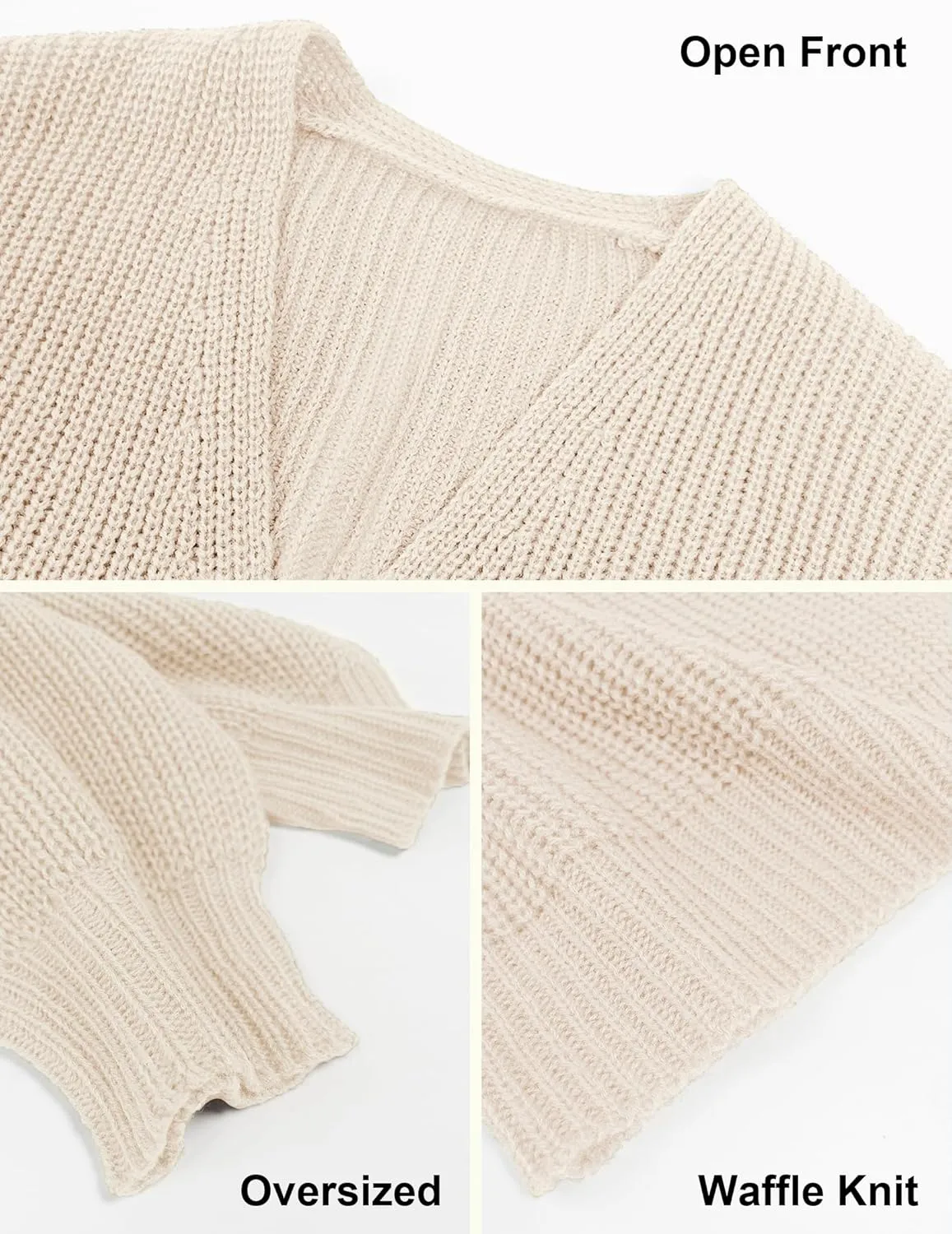 Women's Lightweight Oversized Long Cardigans Spring 2025 Cute Waffle Knit V Neck Open Front Thin Sweater Cardigan