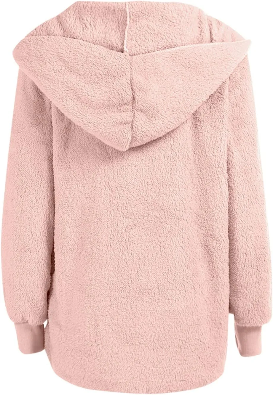 Womens Long Sleeve Coat Fashion Double Faced Plush Jackets Fall With Pocket Trendy 2024 Loose Clothes