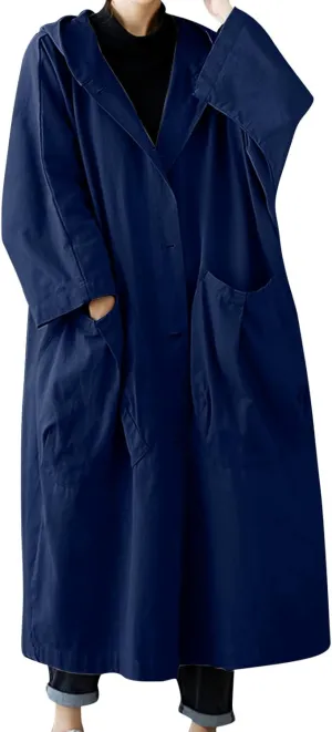 Womens Long Trench Coat Winter Coat Lapel Womens Long Outwear Women'S Coat Fall Overcoat with Belt Cropped Trench