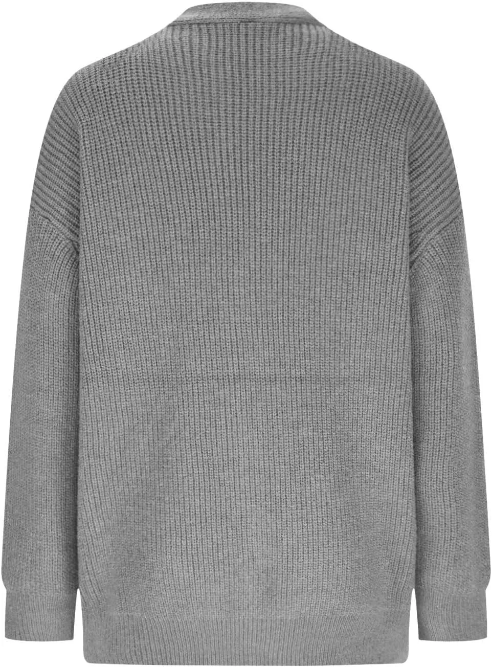 Women's Oversized Cardigan 2023 Button Down Open Front V Neck Solid Cardigans Chunky Knit Loose Casual Dropped Sweaters