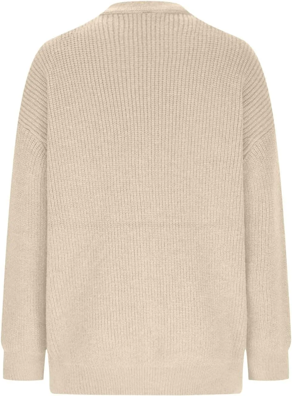 Women's Oversized Cardigan 2023 Button Down Open Front V Neck Solid Cardigans Chunky Knit Loose Casual Dropped Sweaters