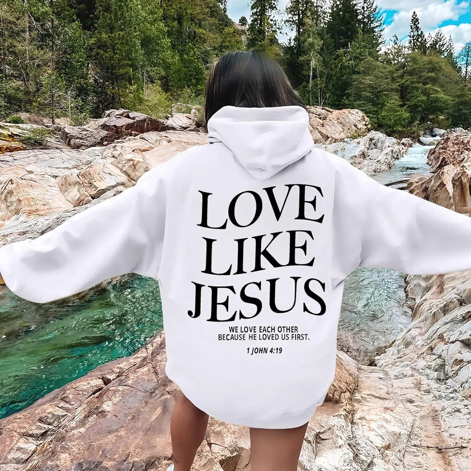Womens Oversized Hoodies Cute Preppy Baggy Colors Teen Trendy Tops Long Sleeve Pullover Sweatshirt with Pocke Fall