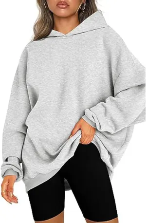 Womens Oversized Hoodies Fleece Sweatshirts 2024 Long Sleeve Pullover Sweaters Clothes with Pockets