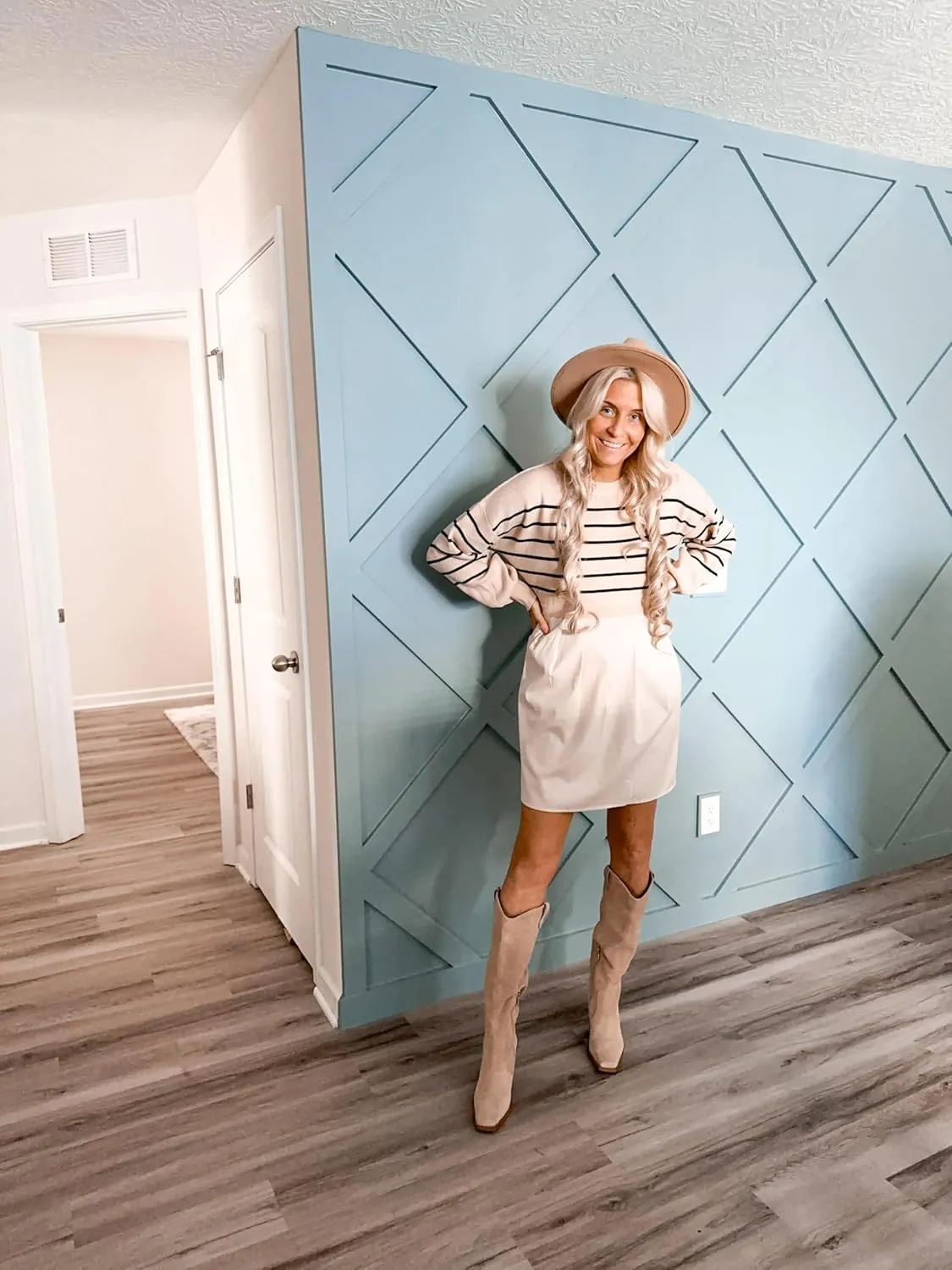 Womens Oversized Sweater Dress Spring Fall Trendy Long Sleeve Crewneck Pullover Tops Relaxed Fit Sweatshirts Mini Dresses