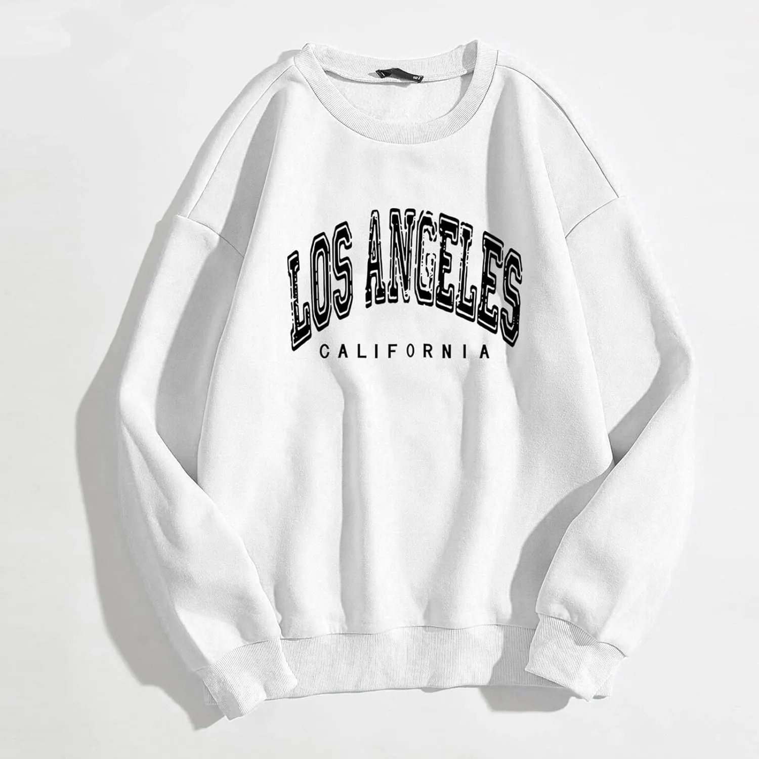 Women's Oversized Sweatshirt Los Angeles California Graphic Crewneck Long Sleeve Casual Loose Pullover Tops