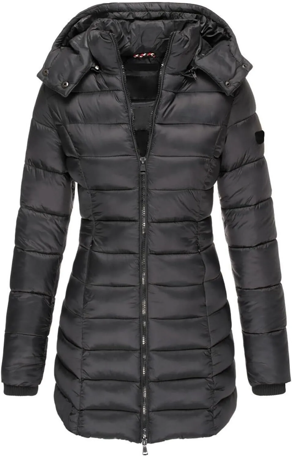 Women's Puffer Jacket 2025 Ultra Light Packable Down Coat Water-Resistant Hooded Winter Long Coat Zip Up Outerwear