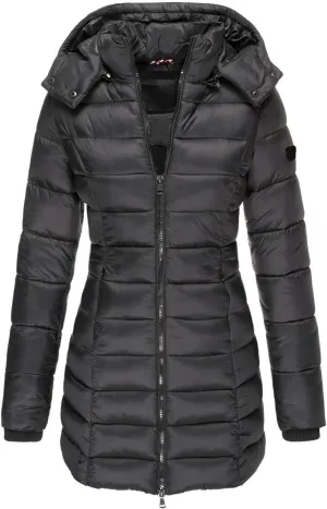 Women's Puffer Jacket 2025 Ultra Light Packable Down Coat Water-Resistant Hooded Winter Long Coat Zip Up Outerwear