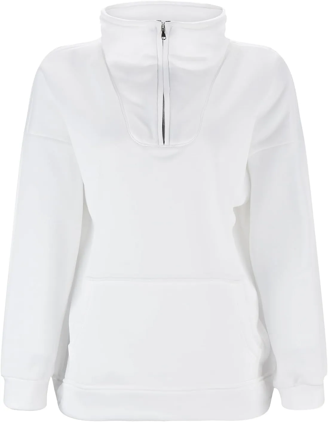 Womens Quarter Zip Pullover Sweatshirts Fleece Hoodies 2024 Trendy Long Sleeve Tops Fall Outfits with Pocket