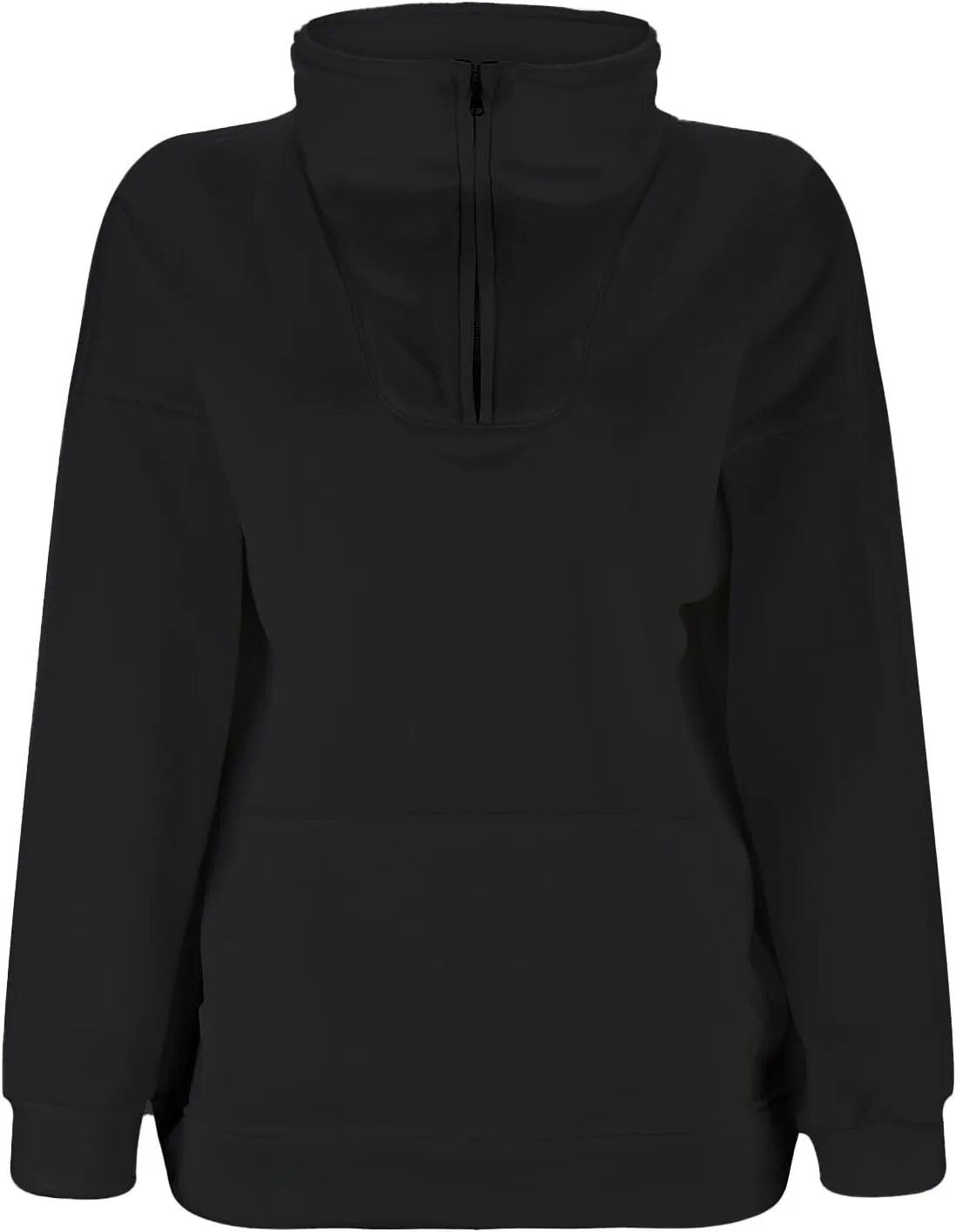 Womens Quarter Zip Pullover Sweatshirts Fleece Hoodies 2024 Trendy Long Sleeve Tops Fall Outfits with Pocket