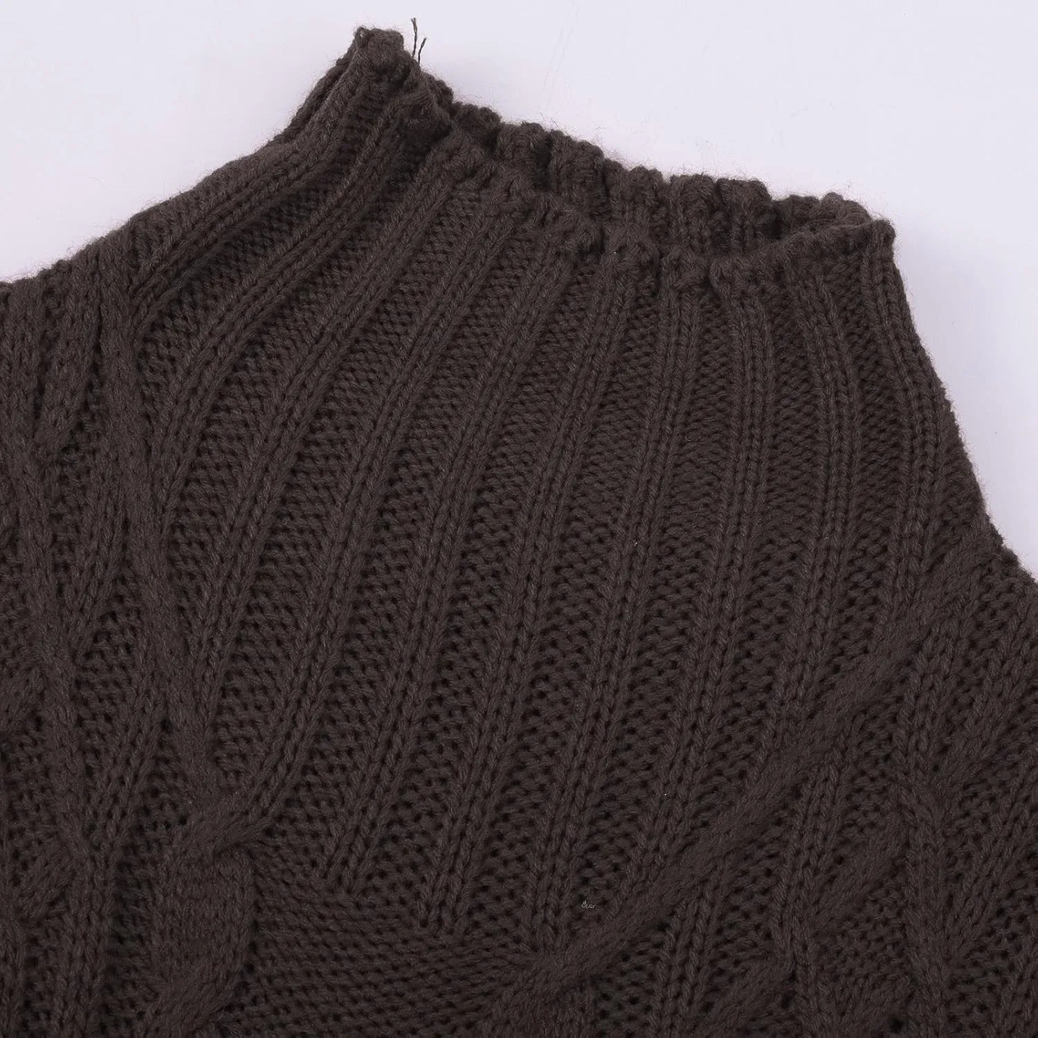 Womens Slim Fit Sexy Sweaters 2024 Winter Cable Knit Light Sweaters for Women Knitted Trendy Turtleneck Solid Warm