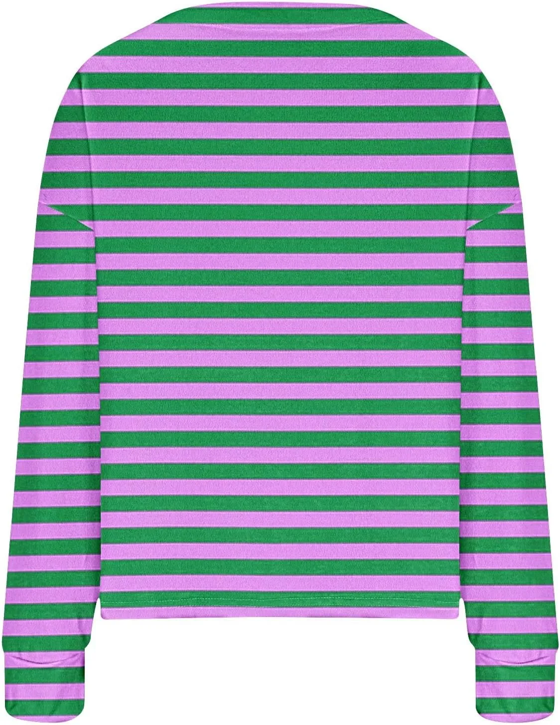 Women's Striped Cardigan Sweater 2024 Lightweight Fall Printed Knit Outerwear Casual V Neck Button Down Coats