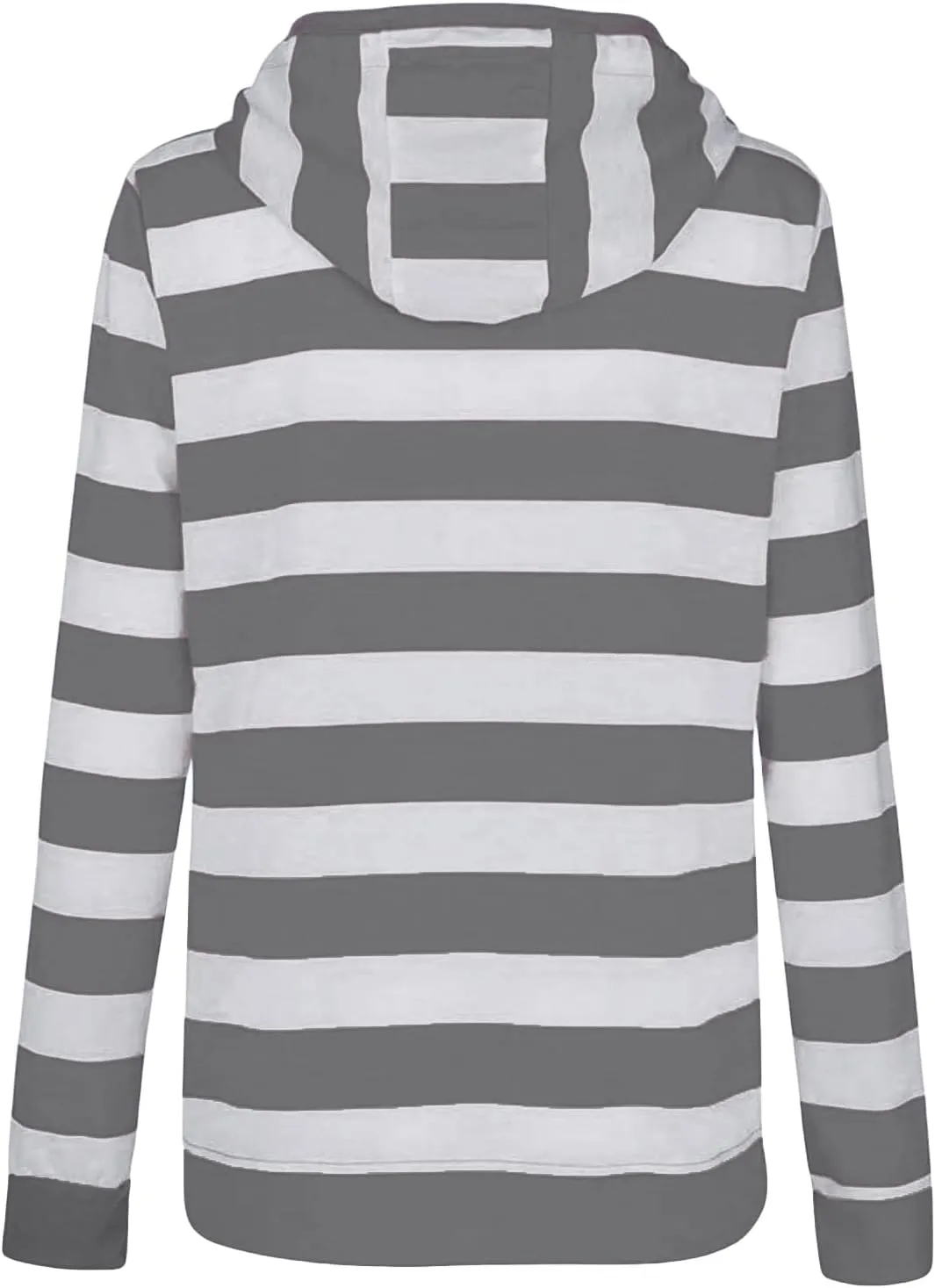 Womens Striped Hooded Jackets Zip Up Hoodie Casual Fashion Sweatshirts Long Sleeve Windproof Fall Winter New Tops