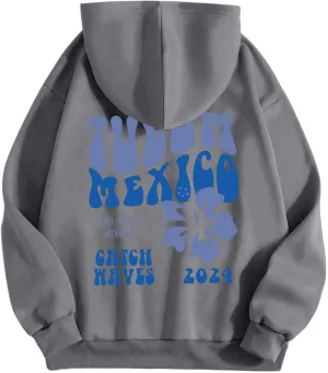 Women's Sweatshirt Full-Zip Hoodie Women Cute Hoodie Long Sleeve Blue Kawaii Shape Sweatshirt Long Sleeve with