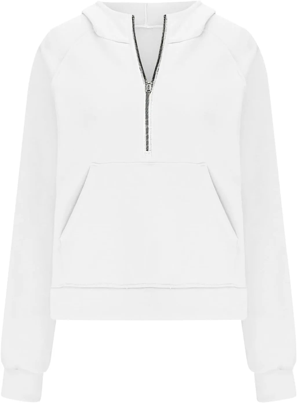 Womens Sweatshirts Half Zip Cropped Pullover Fleece Quarter Zipper Hoodies Fall Fashion Outfits With Pocket
