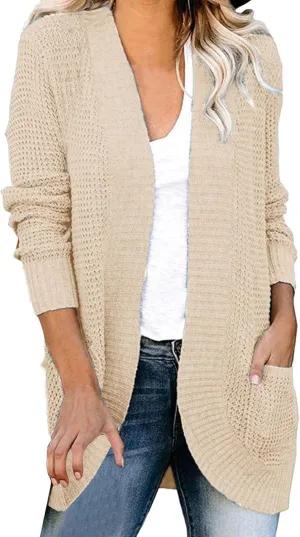 Women's Warm Hooded Cardigan Coats Winter Printed Knitted Button Oversized Long Cardigans Sweater for Women 2023