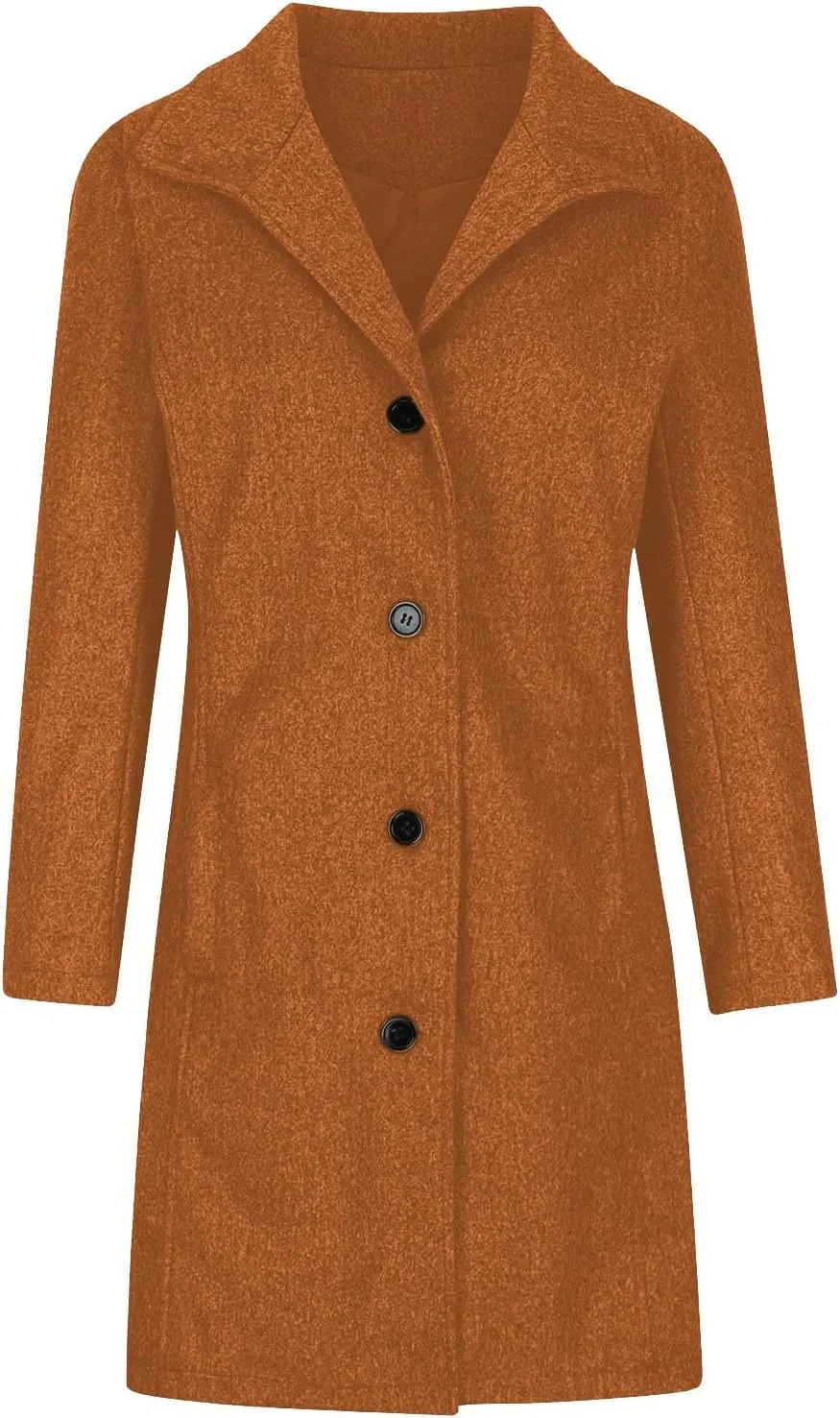 Womens Winter Long Pea Coat Wool Blend Pea Coat Thicken Jacket Dressy Casual Peacoat Business Blazer Jackets Overcoat