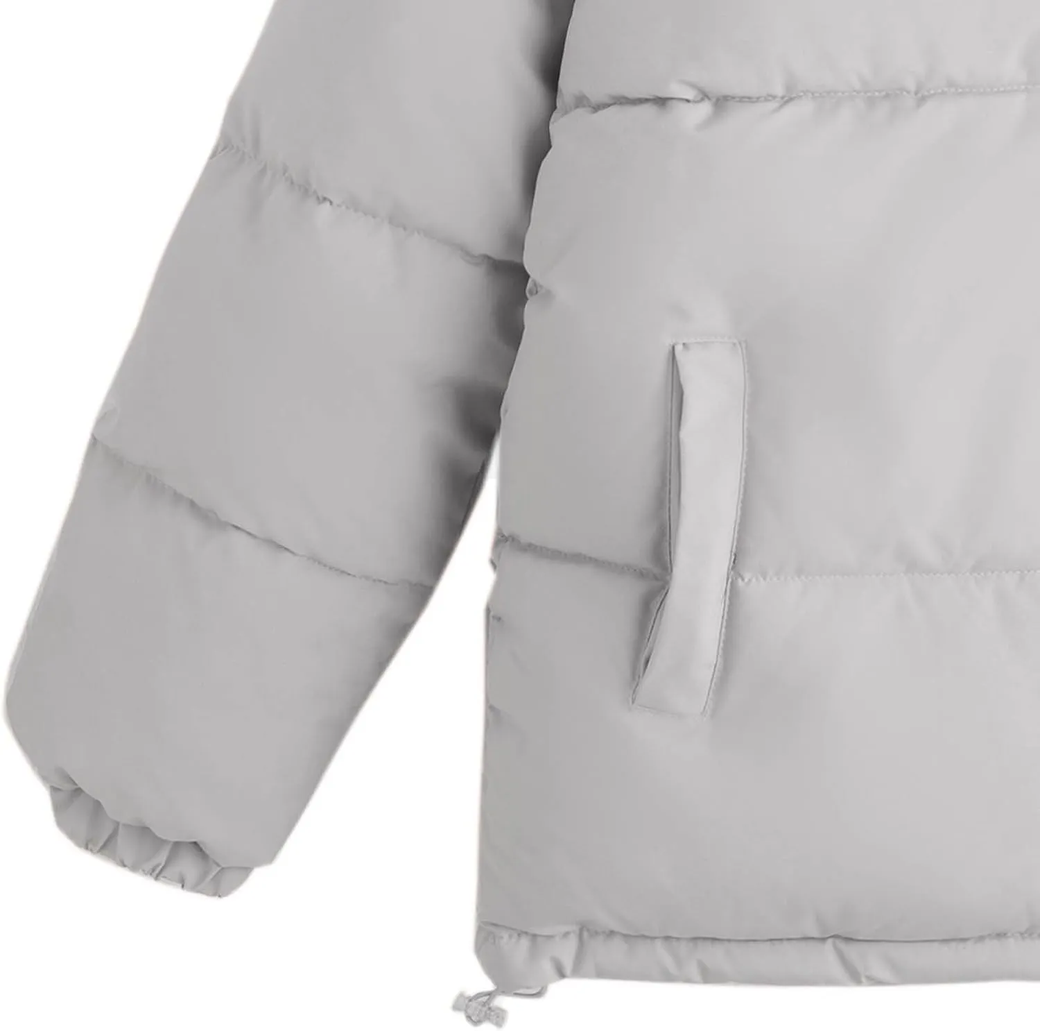 Womens Winter Quilted Jackets 2024 Long Sleeve Full Zip Puffer Jacket Coats with Pockets