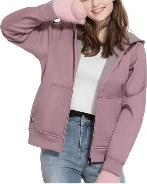 Women's Zip Up Hoodie Fleece Lined Warm Sweatshirt Kangaroo Pocket Casual Comfy Jacket Winter Fall Cozy Outerwear