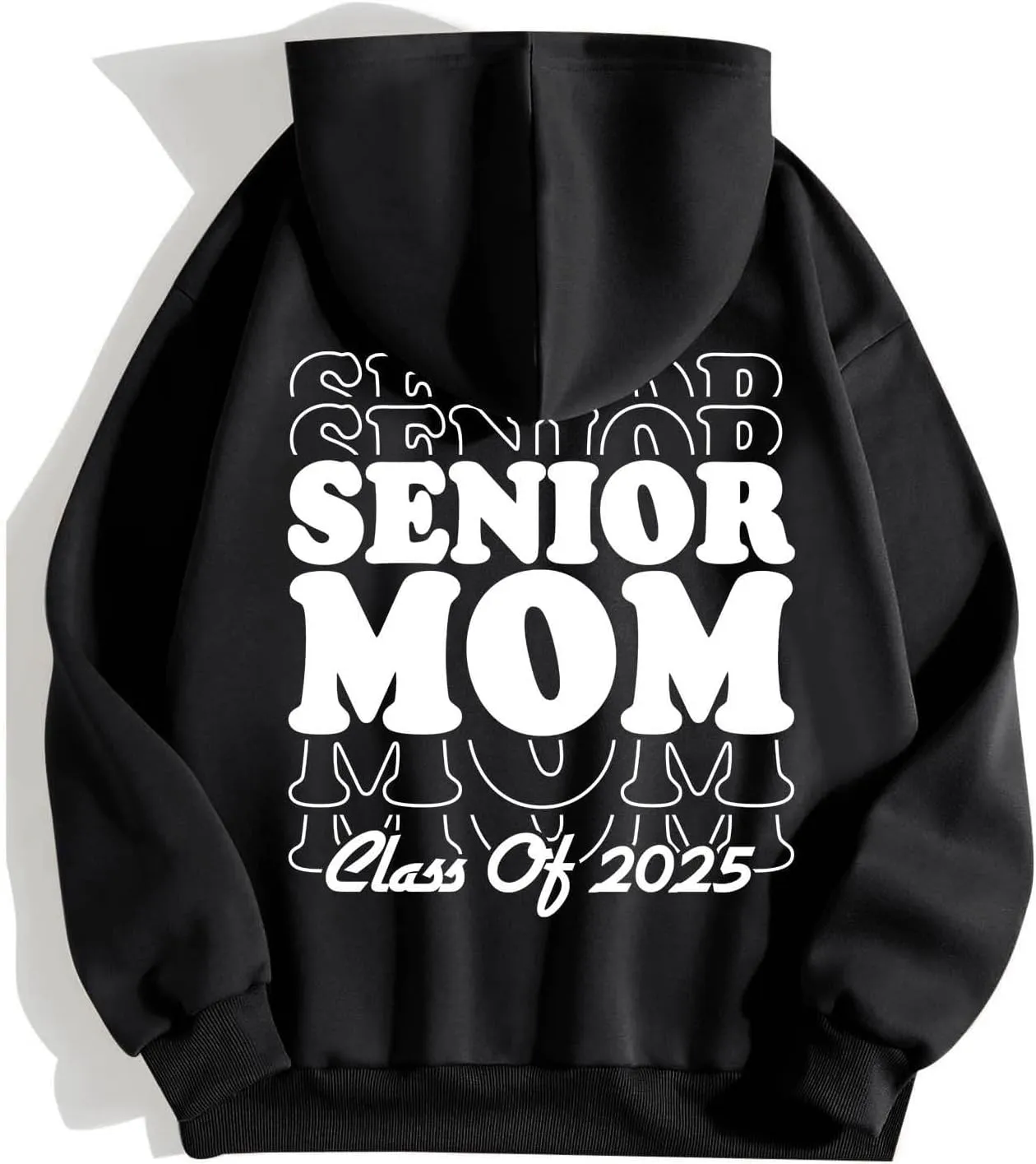 Womens Zip Up Hoodies Fashion Oversized Long Sleeve Drop Shoulder Hooded Jackets Fall Back Funny Letter Print Coats