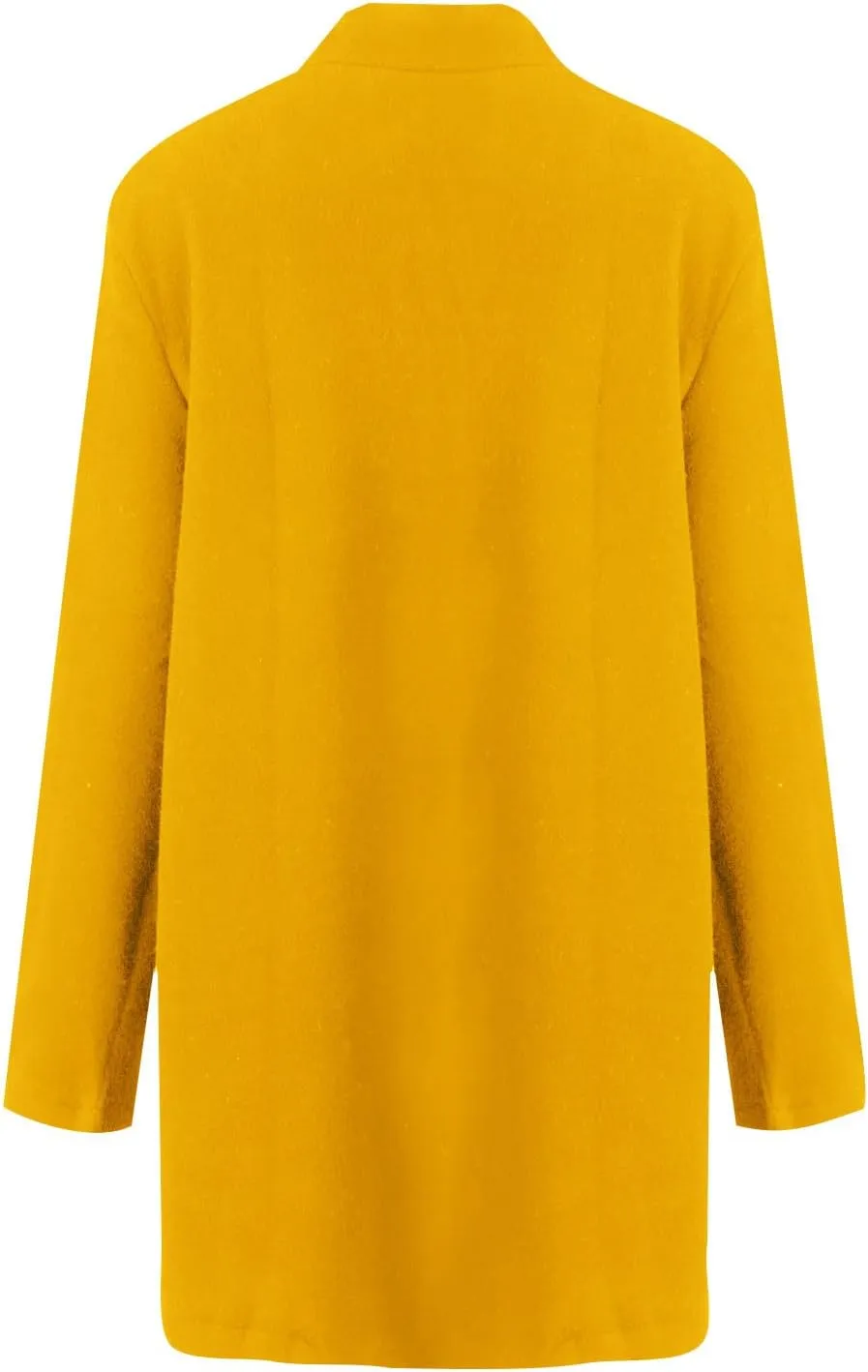 Wool Coats for Women Casual Notch Lapel Open Front Cardigan Outwear Mid Length Solid Color Pea Trench Coat 2023